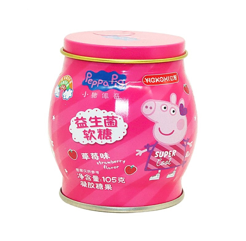 （小豬佩奇）益生菌軟糖（草莓味）滅活型（圓罐）